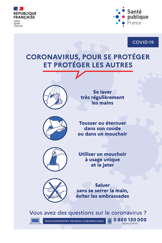 affichage coronavirus chez maliterie
